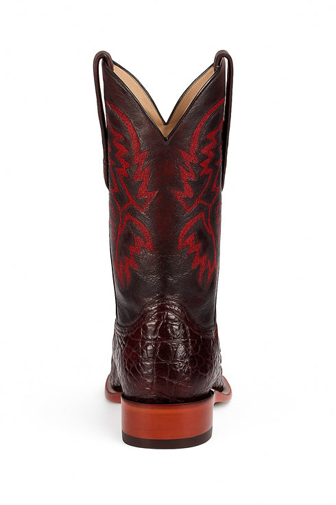 Botas Cuadrada de Cocodrilo Caiman Lomo