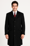Black Cashmere Chesterfield Overcoat – 1920s Full Length Topcoat