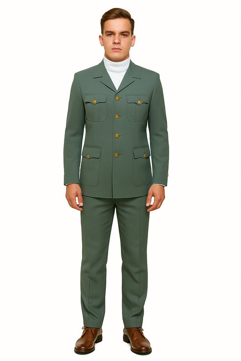 Seersucker Suit Peak Lapel Suit in Color "Mint Green " - Summer Fabric Tone on Tone Shadow Stripe By Rossiman