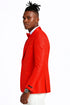 Men’s Slim Fit Tonal Paisley Tuxedo Jacket in Red for Wedding & Prom