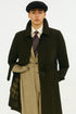 All Weather Men's Dress Coat Belted Rain Coats ~ Long full Maxi length Trench Coats Black Long Style