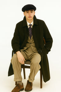 All Weather Men's Dress Coat Belted Rain Coats ~ Long full Maxi length Trench Coats Black Long Style