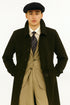 All Weather Men's Dress Coat Belted Rain Coats ~ Long full Maxi length Trench Coats Black Long Style