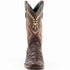 Ferinni Boot - Mens Dress Cowboy Boot - Ferrini Bronco Men's Print Pirarucu Fish Boots Handcrafted Chocolate in Chocolate