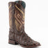 Ferinni Boot - Mens Dress Cowboy Boot - Ferrini Bronco Men's Print Pirarucu Fish Boots Handcrafted Chocolate in Chocolate