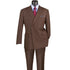 Mens Brown Pinstripe Double-Breasted Suit – Classic 6-Button Business and Vintage Style