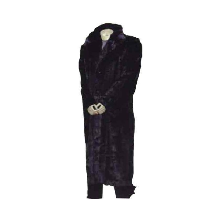 Black Long Fur-Trimmed Coat