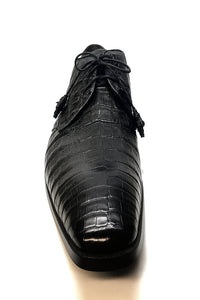 Los Altos All-Over Crocodile Lace Up Dress Shoes