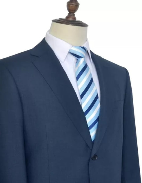 Classic Notch Lapel Navy Suits for Men Dark Blue Mens Suits