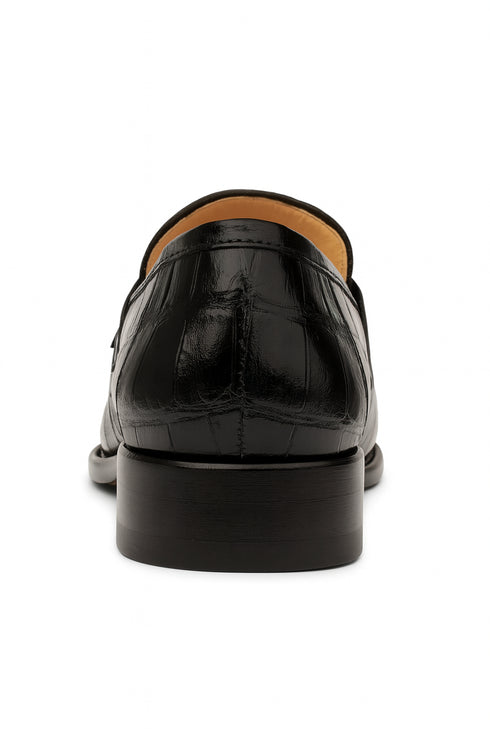 Piccolo Alligator Penny Loafer Blue By Mezlan Made In Spain Brand