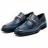Men's Mauri Casual Alligator Loafers Blue Metal Bit Debonair