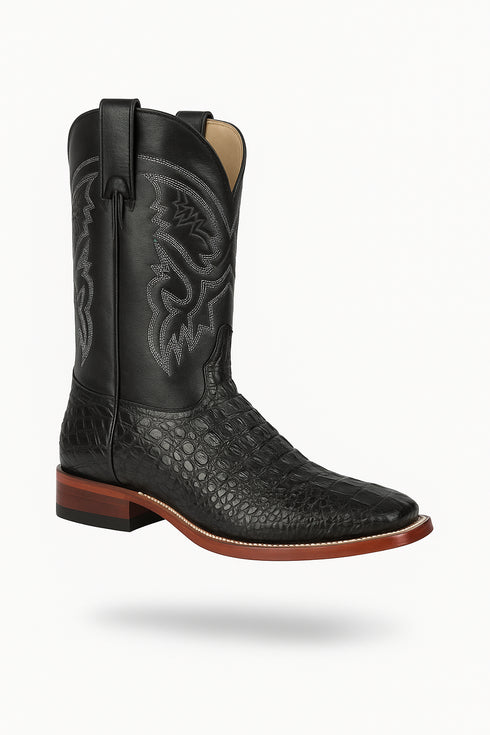 Botas Cuadrada de Cocodrilo Caiman Lomo