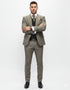Statement Suits - Wool Suits - Peak Lapel Suits - Ticket Pocket - Modern Fit - Olive Suit