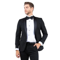 Shawl Collar Tuxedo Separates Coat, Black by ZeGarie
