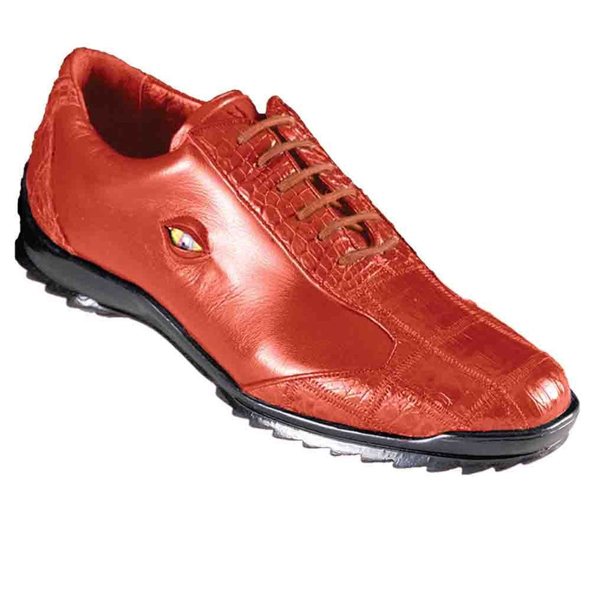 Los Altos Brown Ostrich Patch Work Men's Casual Sneaker main image 1