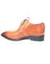 Los Altos Cognac All-Over Crocodile Lace Up Dress Shoes