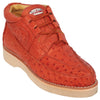 Los Altos Casual Cognac Full Ostrich Skin Sneakers