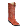 Los Altos Cognac J-Toe Genuine Western Ostrich