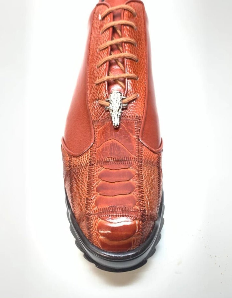 Los Altos Cognac J-Toe Genuine Ostrich Leg main image 1