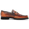 Men's Mauri Casual Alligator Loafers Cognac Metal Bit Debonair