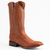 Ferinni Boot - Mens Dress Cowboy Boot - Ferrini Men's Dakota Hornback Caiman Boots - Square Toe Handcrafted Cognac in Cognac