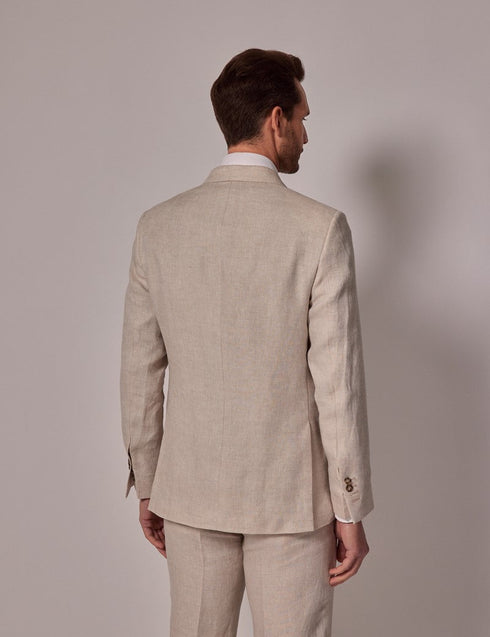 Mens Linen Suit For Beach Wedding - Summer Suit in Cream
