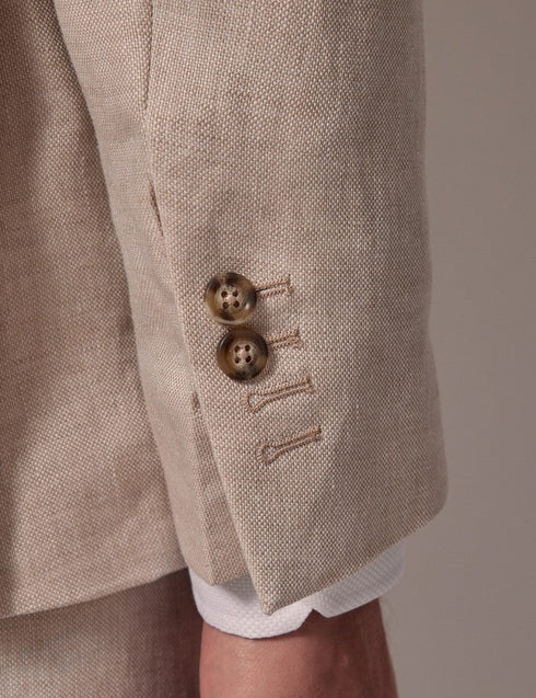 Mens Linen Suit For Beach Wedding - Summer Suit in Cream