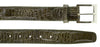 Belvedere Caiman Belt - Olive Genuine Crocodile Dress Shoe