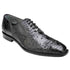 Belvedere Onesto Men's Black Genuine Ostrich And Crocodile Oxfords