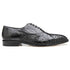 Belvedere Onesto Men's Black Genuine Ostrich And Crocodile Oxfords