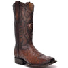 Mens Brown Square Toe Ostrich Cuadra Boots