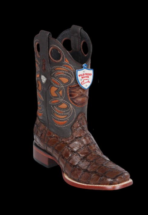 Bota de Pirarucu Original Horma Punta Recortada Wild West