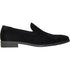 Bravo Mens Vegan Suede Wedding & Prom Slip On Loafer Dress Shoe in Black