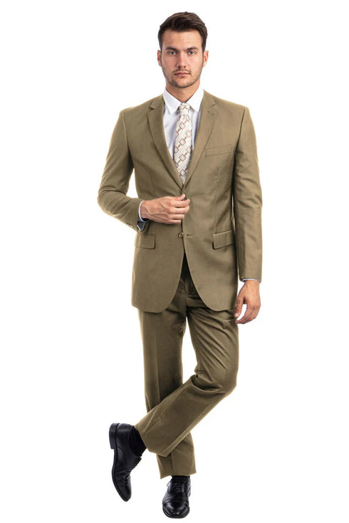 Tan Suits For Wedding - Tan Groomsmen Suits - Tan Business Suit Tuxedo