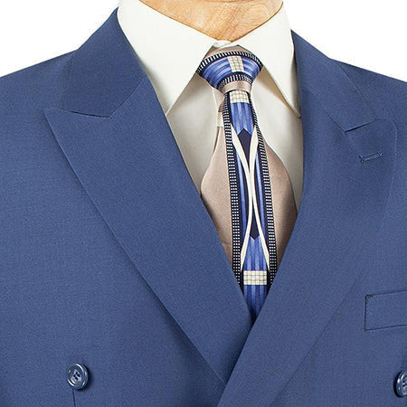 Ramses Collection - Double Breasted 2 Piece Suit Regular Fit in Blue