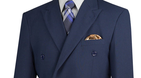 Ramses Collection - Double Breasted 2 Piece Suit Regular Fit in Navy