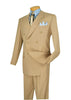 Ramses Collection - Double Breasted Suit 2 Piece Regular Fit in Beige