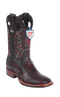 Wild West Botas de Pata de Avestruz Horma Square Toe Black Cherry