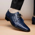 Marco Di Milano Lacio Men's Shoes Navy Exotic Crocodile Derby Oxfords