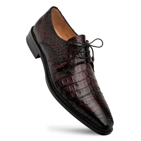 Giovane Crocodile Derby Burgundy By Mezlan Made In Spain Brand