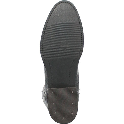 Dingo Round Toe Black Western Leather Boots
