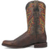 Dingo Round Toe Brown and Orange Western Leather Boots