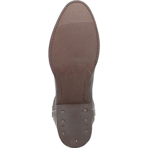 Dingo Round Toe Brown and Orange Western Leather Boots