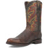 Dingo Round Toe Brown and Orange Western Leather Boots