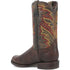 Dingo Round Toe Brown and Orange Western Leather Boots
