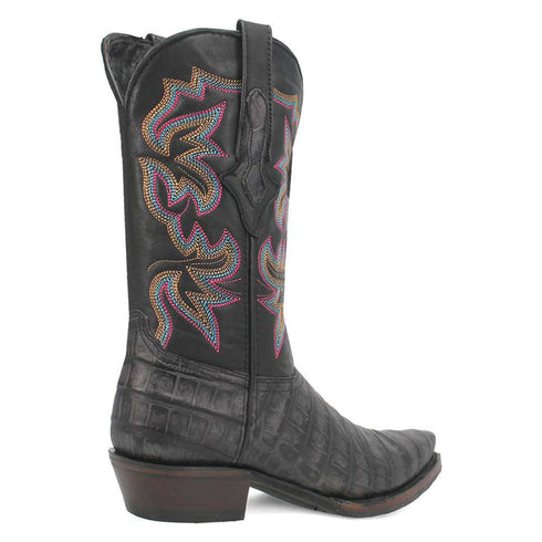 Dingo Black Gator Print Snip Toe Cowboy Boot