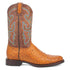 Dingo Brown Ostrich Print Snip Toe Leather Boots