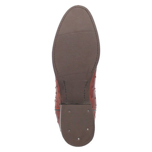 Dingo Brown Lizard Print Leather Boots