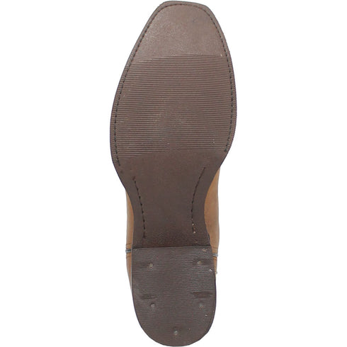 Dingo Tan and Green Snoot Toe Leather Western Boots