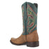 Dingo Tan and Green Snoot Toe Leather Western Boots